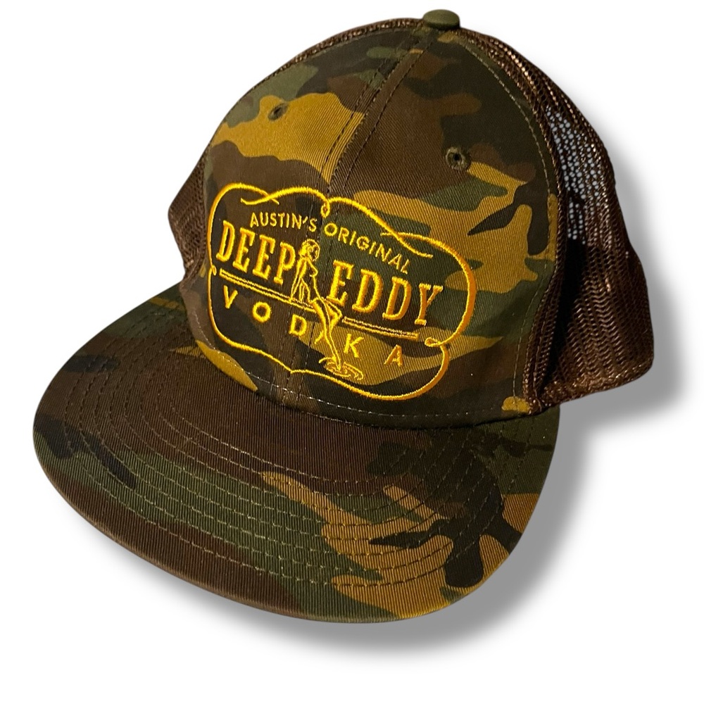 Deep Eddy Camo Trucker Snap Back Hat
